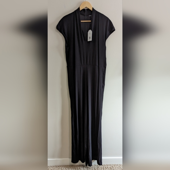 Universal Standard Cambria Luxe Twill Jumpsuit Black XS - Picture 3 of 5